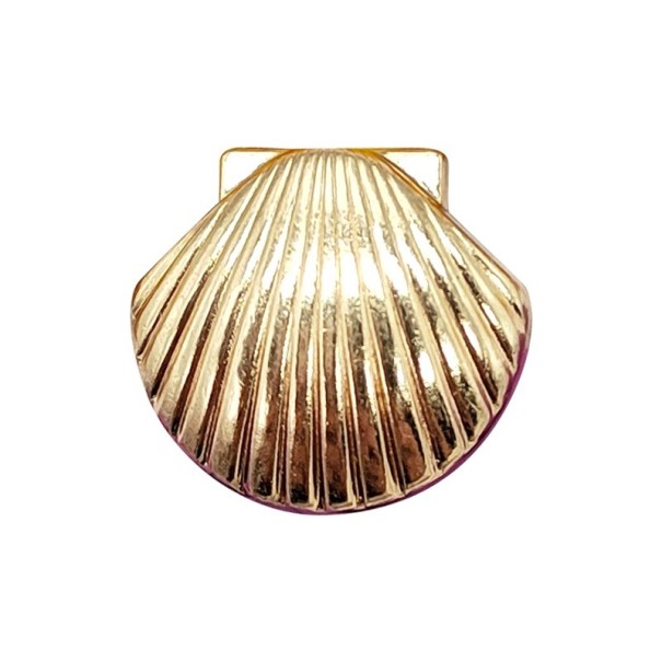 Dekoration für Crocs in Form einer Muschel 2–3 cm goldfarbig einfaches Anbringen stilvolle Schuhverzierung mit maritimem Motiv 1