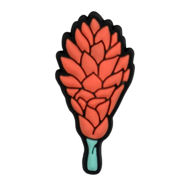 Dekoration für Crocs rote tropische Blume Zapfenblüte PVC Schuhdekor leichtes Anbringen zur Personalisierung von Schuhen 1