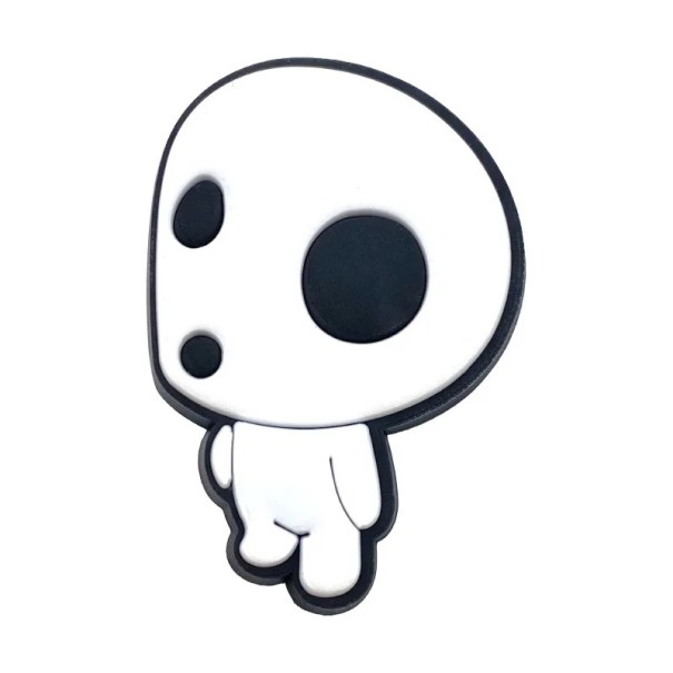 Dekoration für Crocs weiße animierte Figur PVC Schuhschmuck schwarz-weißes Motiv mit einfachem Design zur Schuhanpassung 1