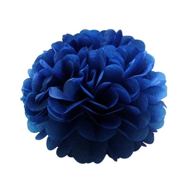 Dekoration pom poms 5 st mörkblå 30 cm