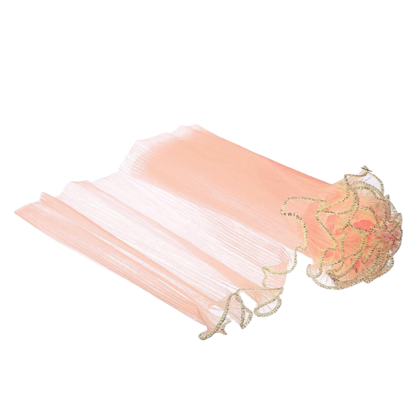 Dekorationspapier 4 m x 28 cm Wellennetz für Dekoration Blumenverpackung Kreatives Gestalten mit goldenem Rand rosa