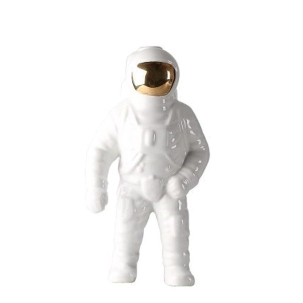Dekorativ astronautstatue hvid S