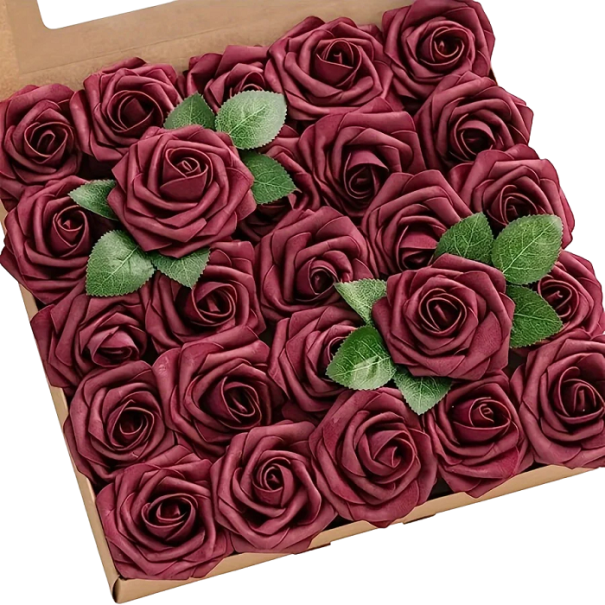 Dekorativ blomma Konstgjord ros för dekoration 25 st 17 x 7,8 cm