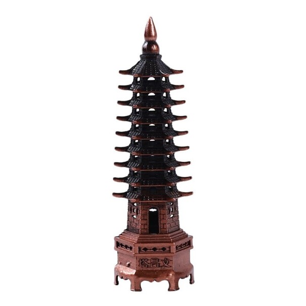 Dekoratív Feng Shui pagoda bronz