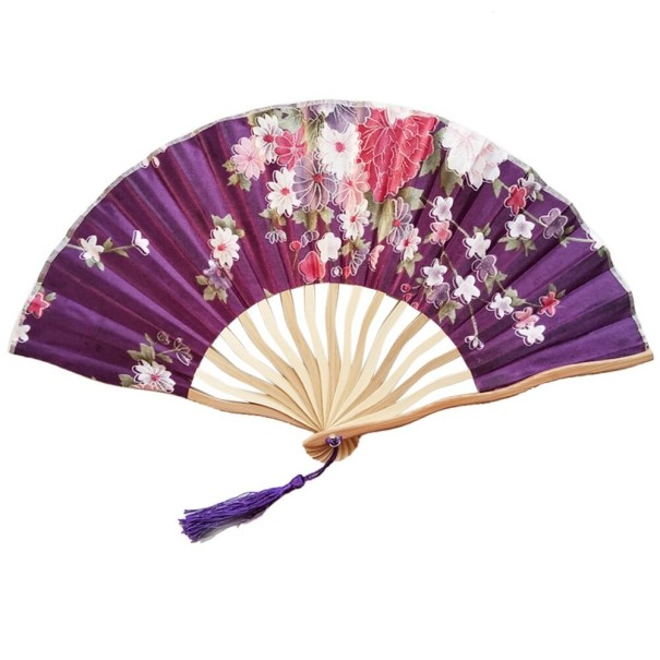 Dekorativ fläkt med blommotiv 12