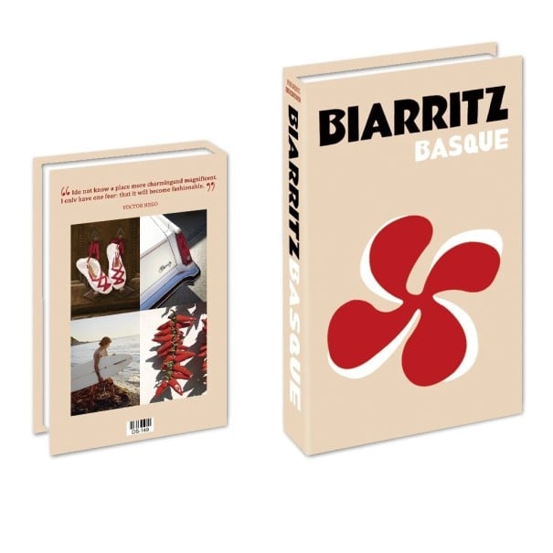 Dekoratív Hamis Könyv Biarritz Baszk Neotevhető Könyv Stílusos Dekoráció Francia Design 1