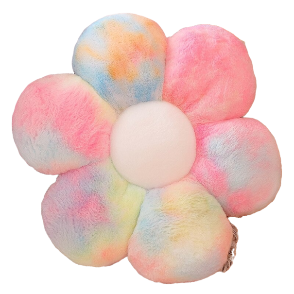 Dekorativ kudde blomma 30 cm flerfärgad