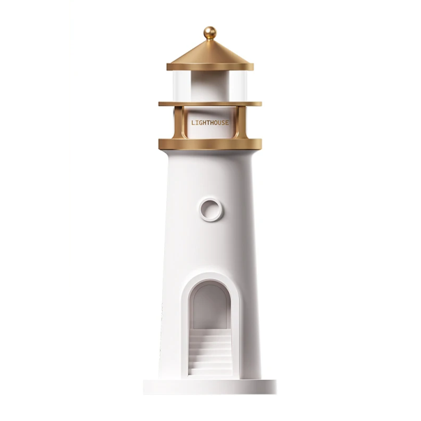 Dekorativ lampe i form af fyrtårn 24 x 7 cm Natlys med månens projektion LED belysning med fjernbetjening til hjemmedekoration 1