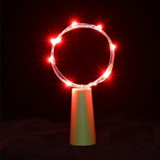 Dekoratív LED lánc piros M