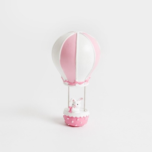 Dekoratív miniatűr hőlégballon rózsaszín