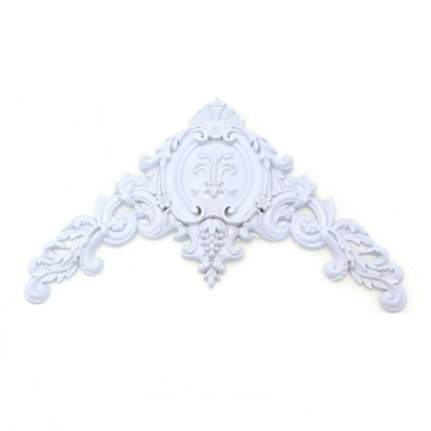 Dekorativ ornament hvid