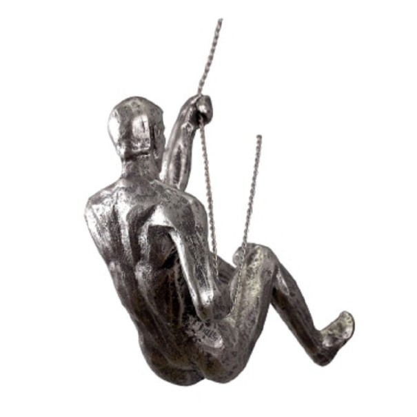 Dekorativ statue af en klatrer grå 3