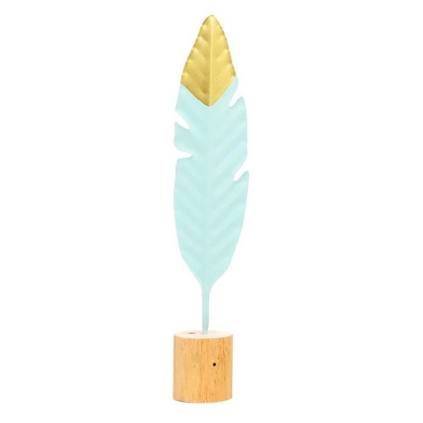 Dekorativ statuette formet som en fjer L