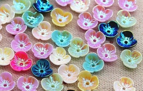 Dekorativa blommor 50 st flerfärgad