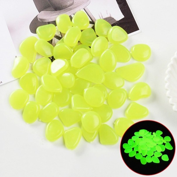Dekorativa lysande stenar gul 25 st