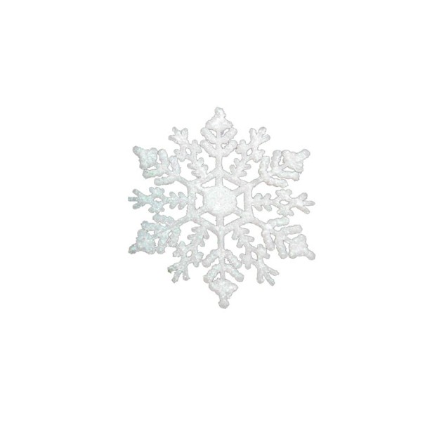 Dekorativa snöflingor 6 st vit