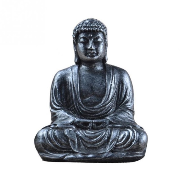 Dekorative Buddha-Statuette C516 silbern