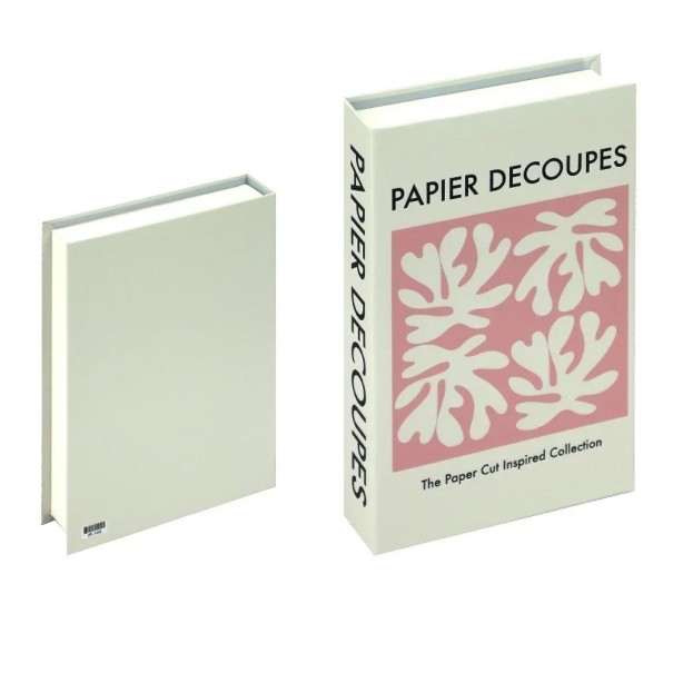 Dekorative falsche Buch mit Stauraum – Öffnungsdekoration mit dem Motiv "Papier Decoupes" 1