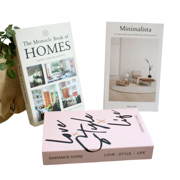 Dekorative falsche Bücher 3 Stück Nicht zu öffnende Wohnaccessoires Designbücher für Regal Tisch Kommode Minimalistischer Stil 1