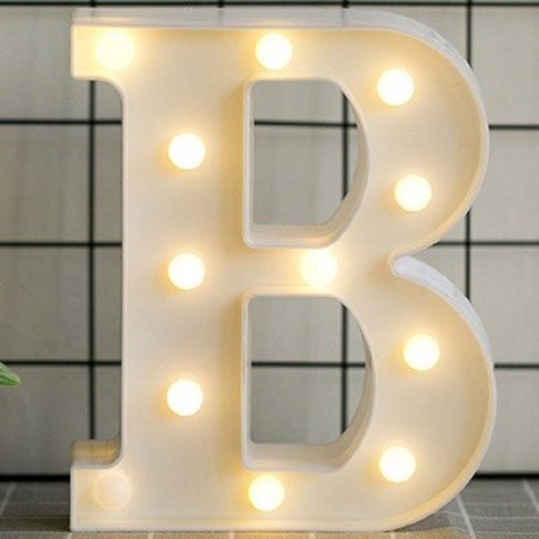 Dekorative leuchtende Buchstaben B