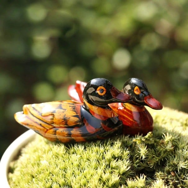 Dekorative Miniaturenteichente 2 Stück L