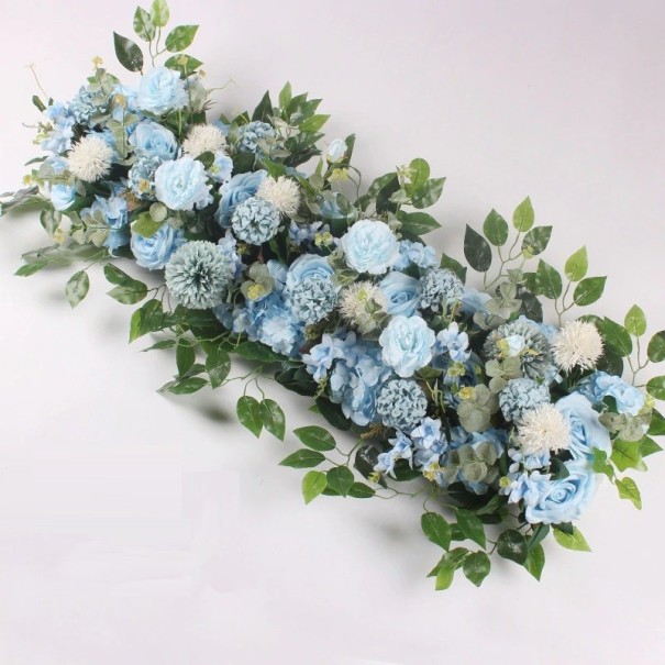 Dekoratívna umelá rastlina svetlo modrá 1 m
