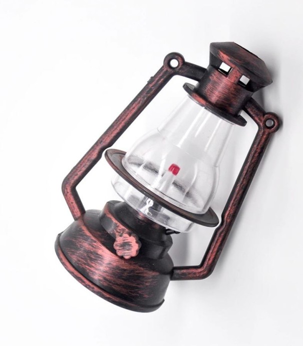 Dekoratívne retro lampa medená 9,5 cm