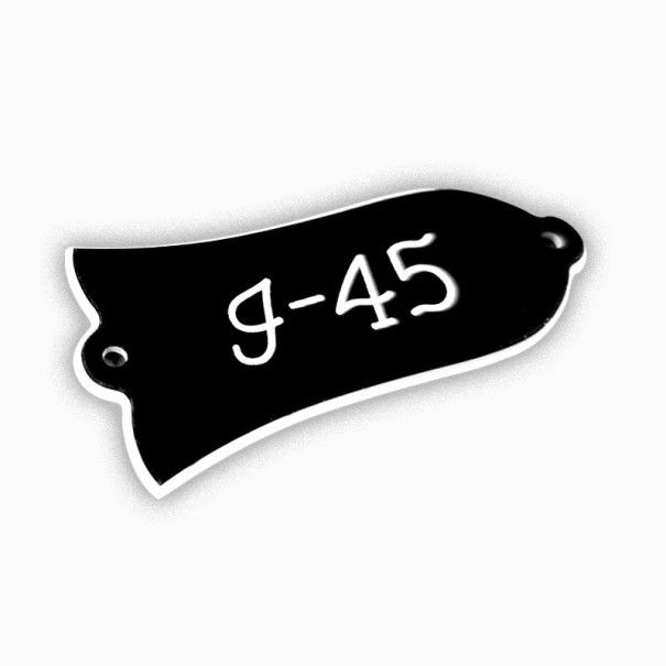 Dekorativní kryt pro elektrickou kytaru Gibson Tvar zvonku s nápisem J-45 Stylový doplněk pro klasické modely Vintage kytarové příslušenství 1