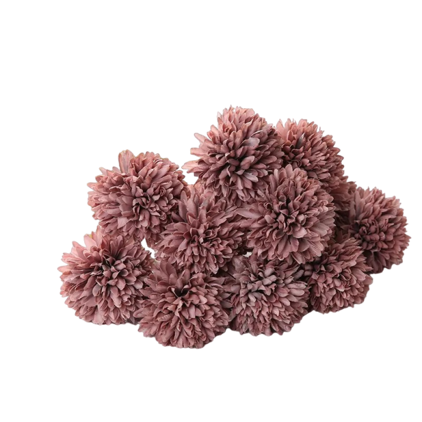 Dekorativní květina hortenzie 29 cm 3 ks hnědá