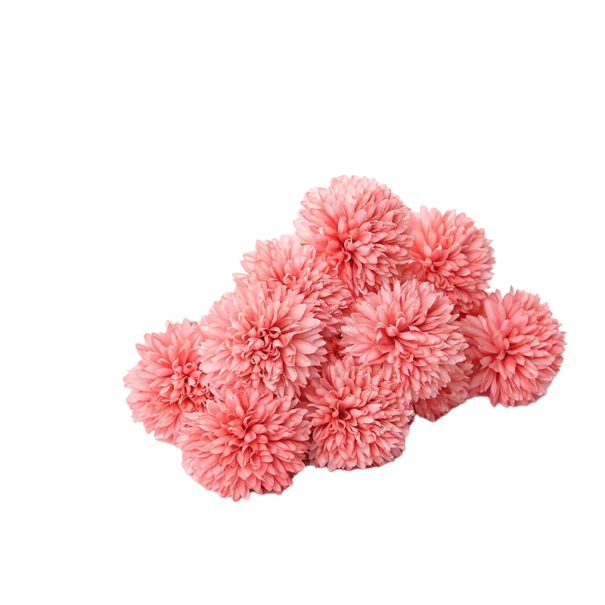 Dekorativní květina hortenzie 29 cm 3 ks světle oranžová