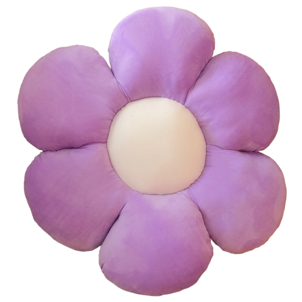Dekorativní polštář květina 50 cm fialová