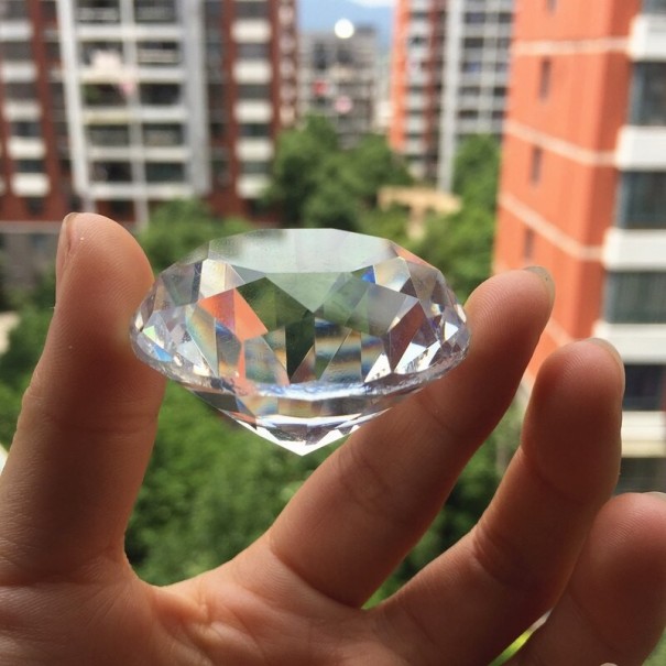 Dekorativní skleněný diamant C478 čirá