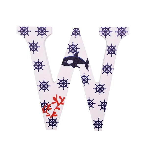 Dekorativt træbogstav C501 W