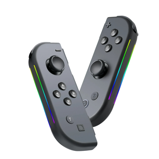 Delad trådlös gamepad för Nintendo Switch med RGB-ljus, 6-axlig sensor, vibration, turbofunktion och Bluetooth 5.0 1