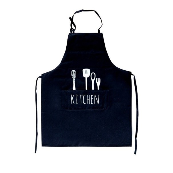 Delantal de cocina con estampado COCINA J701 negro