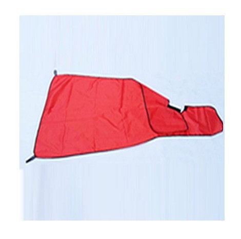 Delantal de hombre con pinzas para afeitar J952 rojo