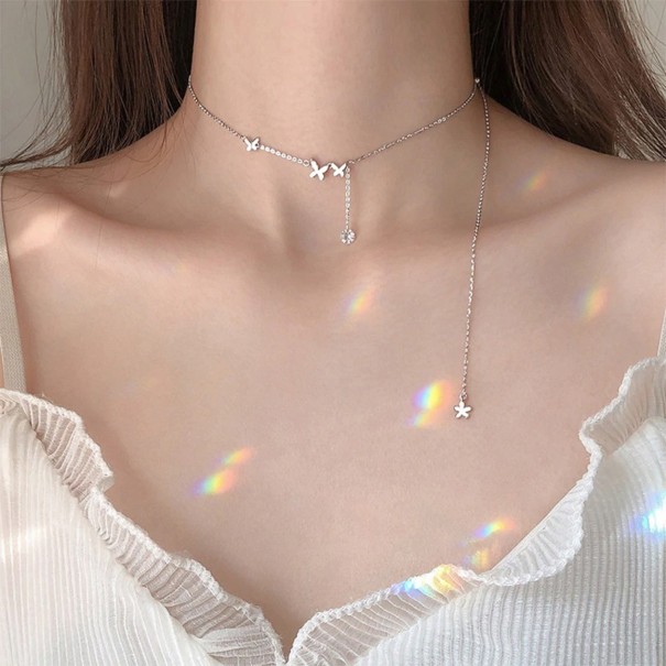 Delicado collar de mariposa para mujer 1