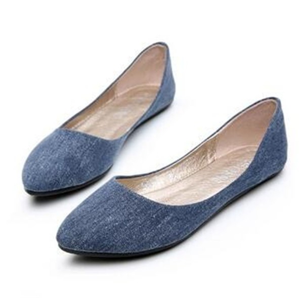 Denim-Ballerinas für Damen J1082 blau 39