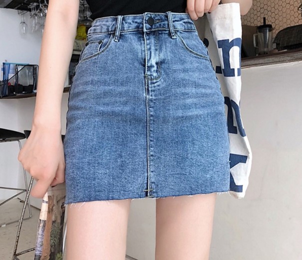 Denim minikjol G79 för kvinnor