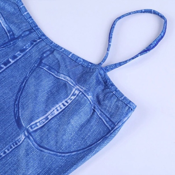 Denim miniklänning för kvinnor