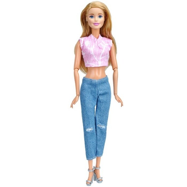 Denim outfit voor een pop 4