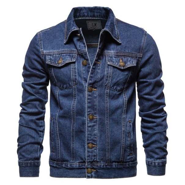 Denimjacka för män S42 mörkblå S