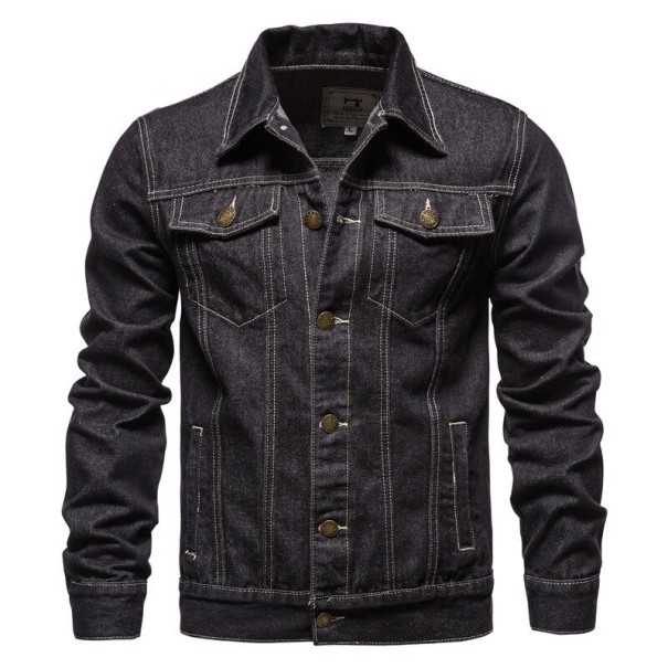 Denimjacka för män S42 svart S