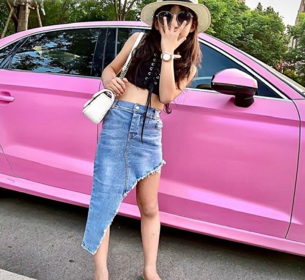 Denimkjol för flickor L1073 11