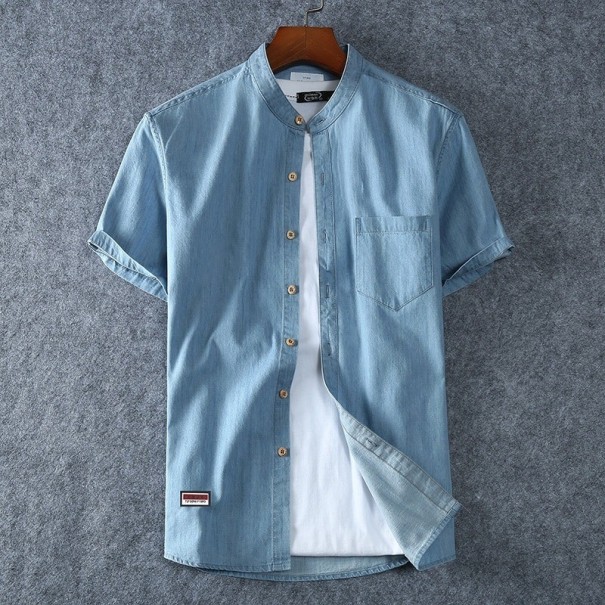 Denimskjorta för herr F513 ljusblå L