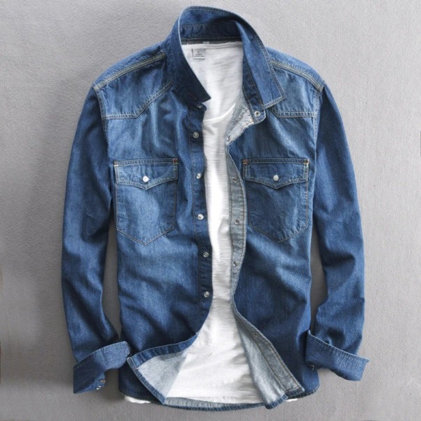 Denimskjorta för män M 3