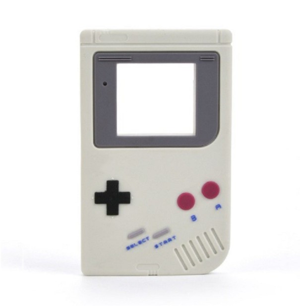 Dentiere per bambini in stile Tetris - 2 pezzi beige