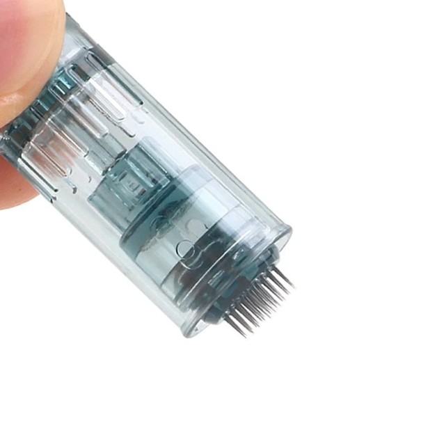 Dermapen nåletilbehør 10 stk. udskiftelige 42 nålehoveder til mikronålepen-refills til mesoterapiinstrument kompatibel med Dr. Pen M8 1