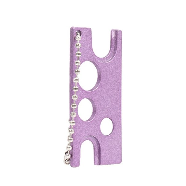 Deschizător de capac 6 x 2,8 cm din oțel inoxidabil Instrument fierbinte pentru lipici universal pentru gene Cap de blocare anti-blocare Accesorii cosmetice violet