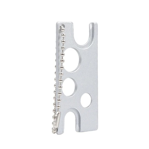 Deschizător de capac 6 x 2,8 cm din oțel inoxidabil Instrument fierbinte pentru lipici universal pentru gene Cap de blocare anti-blocare argint